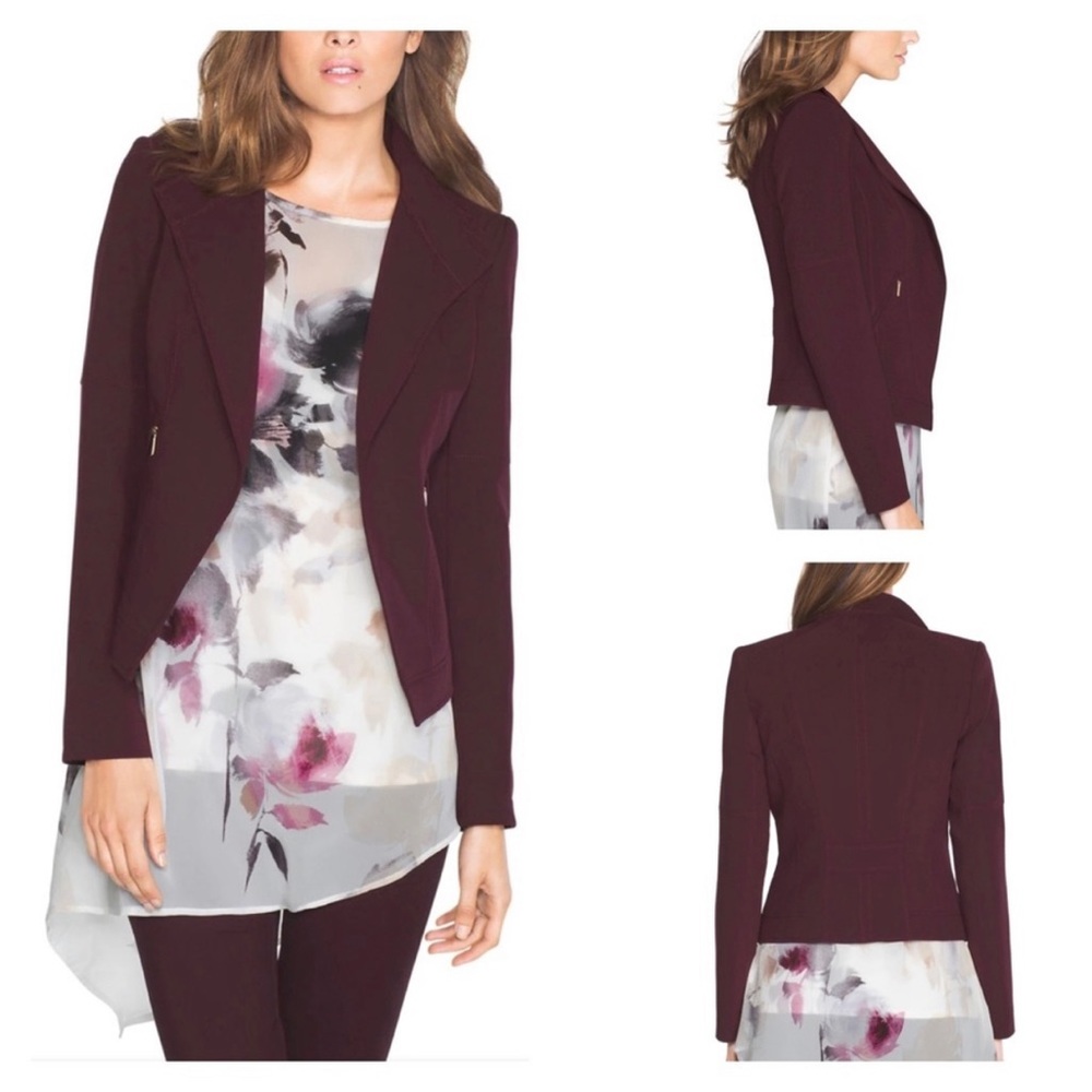 White House Black Market Burgundy Blazer
